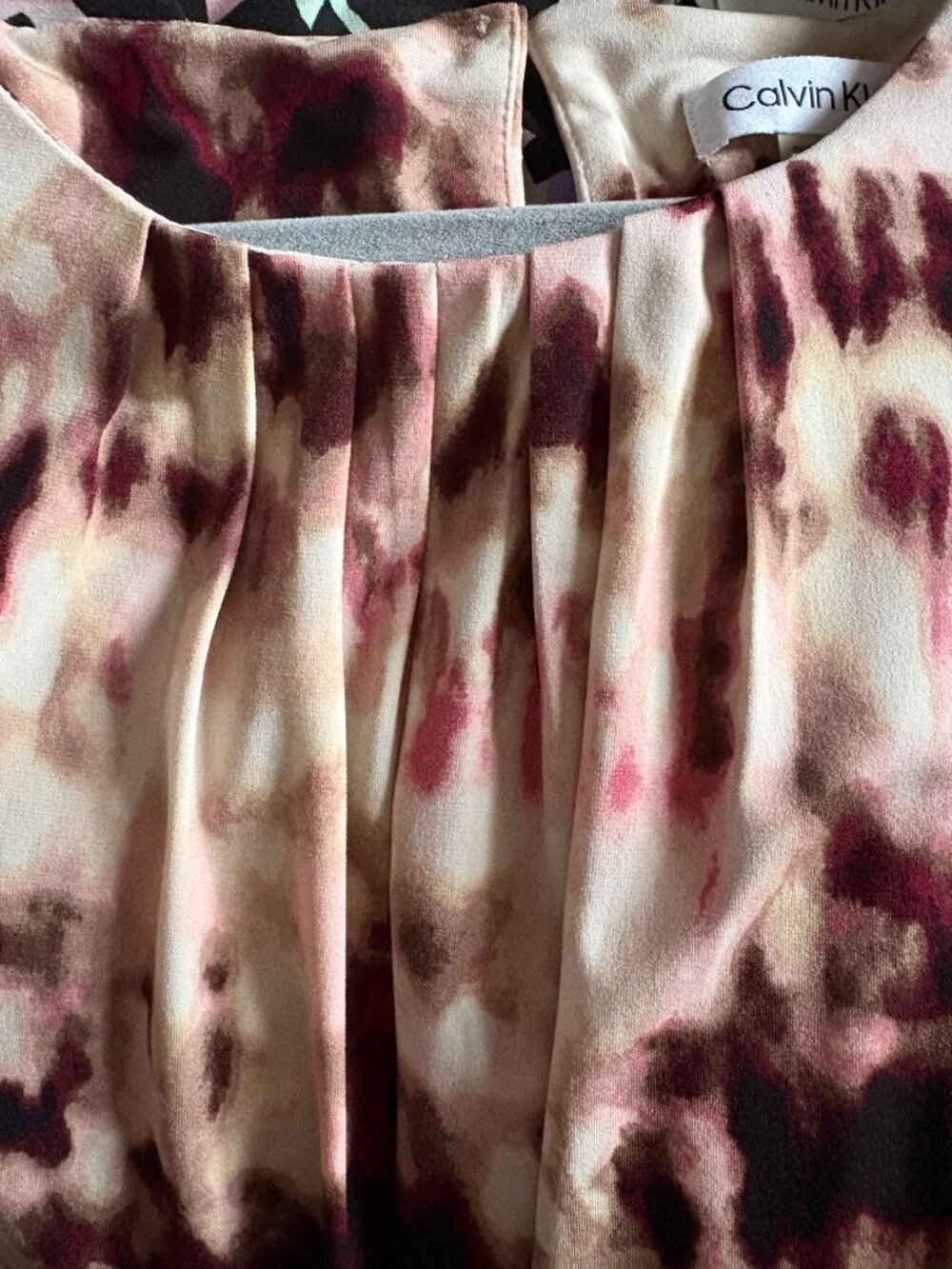 Calvin Klein Pleated Neckline Blouse - Picture 2 of 2
